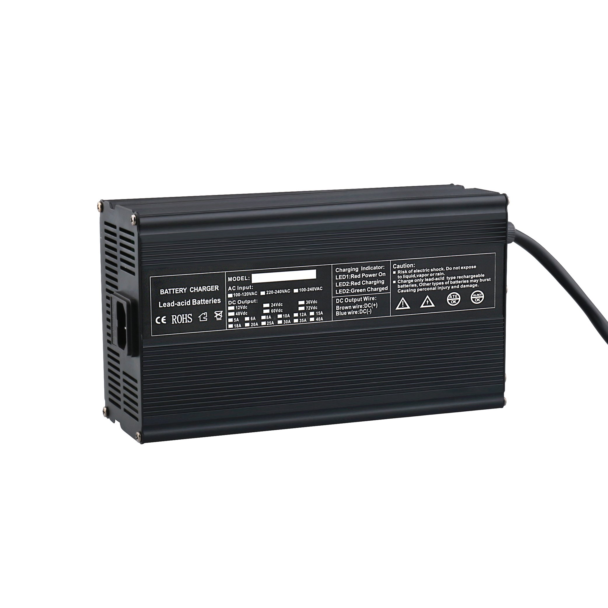 Wholesale 12V 25A 24V 18a 36V 12a 48V 10a 60V 8a 72V 6A 600W Automatic Smart Battery Charger Forklift Golf Cart E-bike