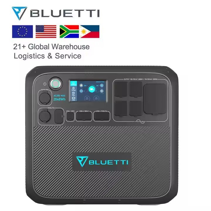 Bluetti AC200MAX+B300K Ups Power Station 2000wh Alternator Movement Portable Energy Home Backup Camp