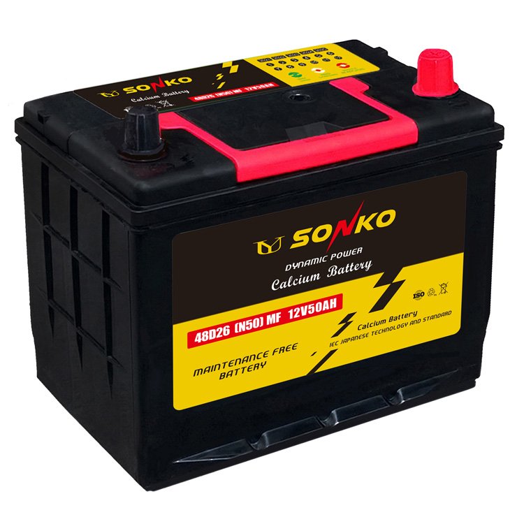 SONKO Most Reliable N50-MF 12V 50AH Maintenance Free Lead Acid Sealed Car Battery MF Truck Battery