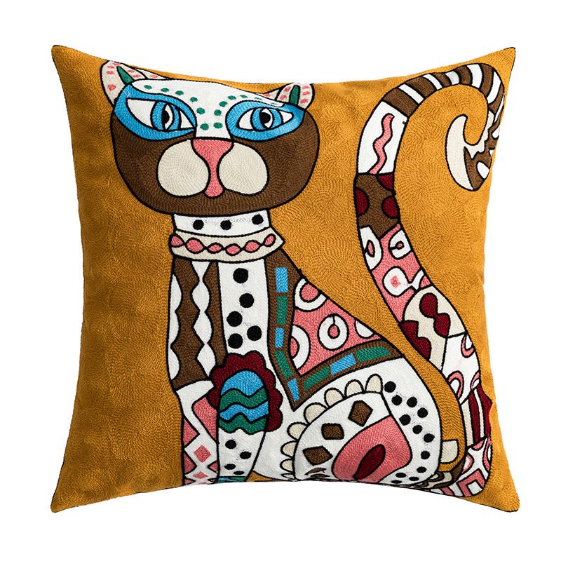 Decorative Embroidery Pillow Case Cotton Fashion Girl Sofa Couch Cushion Cover