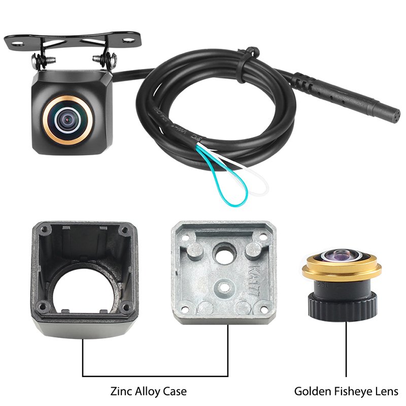 Vehicle Reversing Rear View Camera AHD 1920x1080P 170 Degree Golden Fisheye Lens Full HD Night Vision Waterproof Chips IMX307