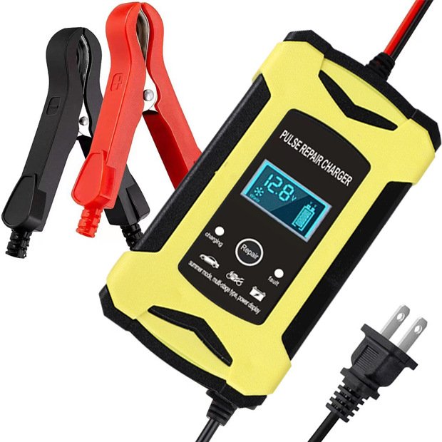 JINNUOYI Universal 12V 6A Pulse Repair Lead Acid Batteries Maintainer Auto Trickle Charger Automatic Smart Car Battery Charger