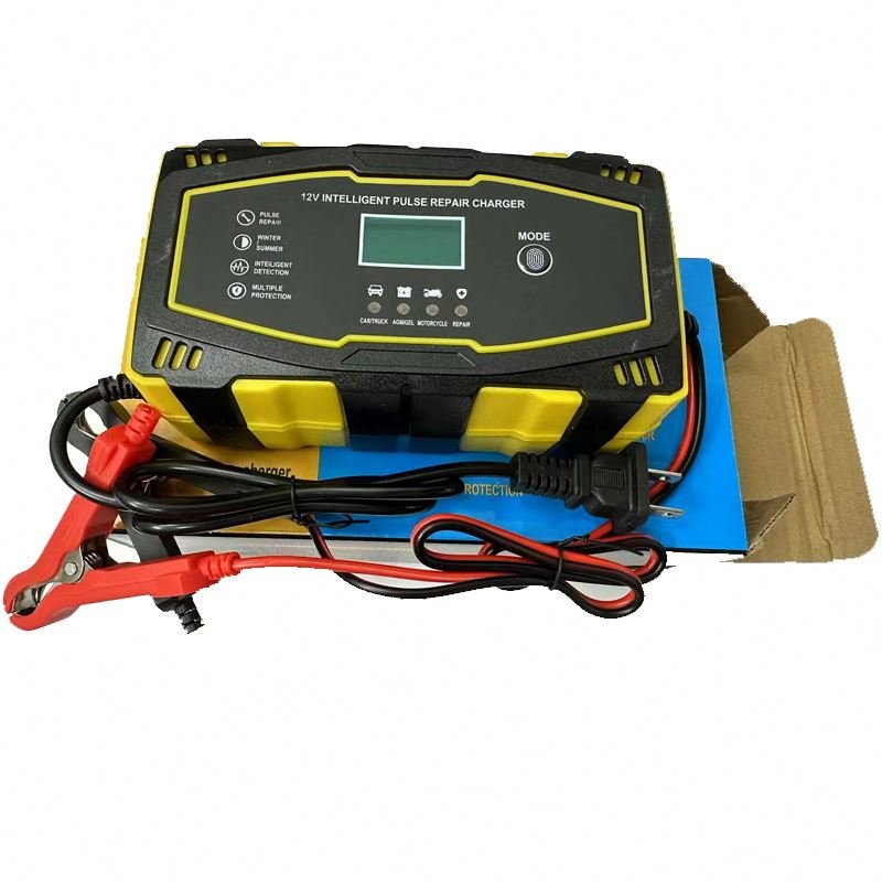JINNUOYI Universal 12V 6A Pulse Repair Lead Acid Batteries Maintainer Auto Trickle Charger Automatic Smart Car Battery Charger