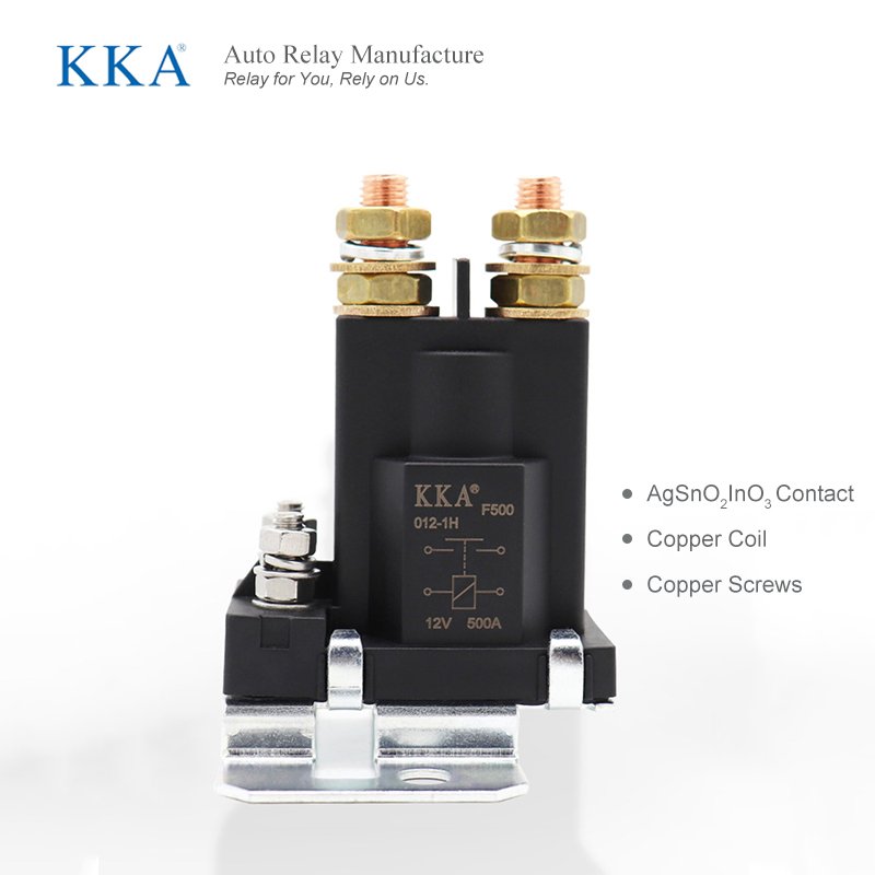 KKA-F500 500A 12V/24V Automotive Relay, High Current Car Starter Relay for Power Start and Preheating