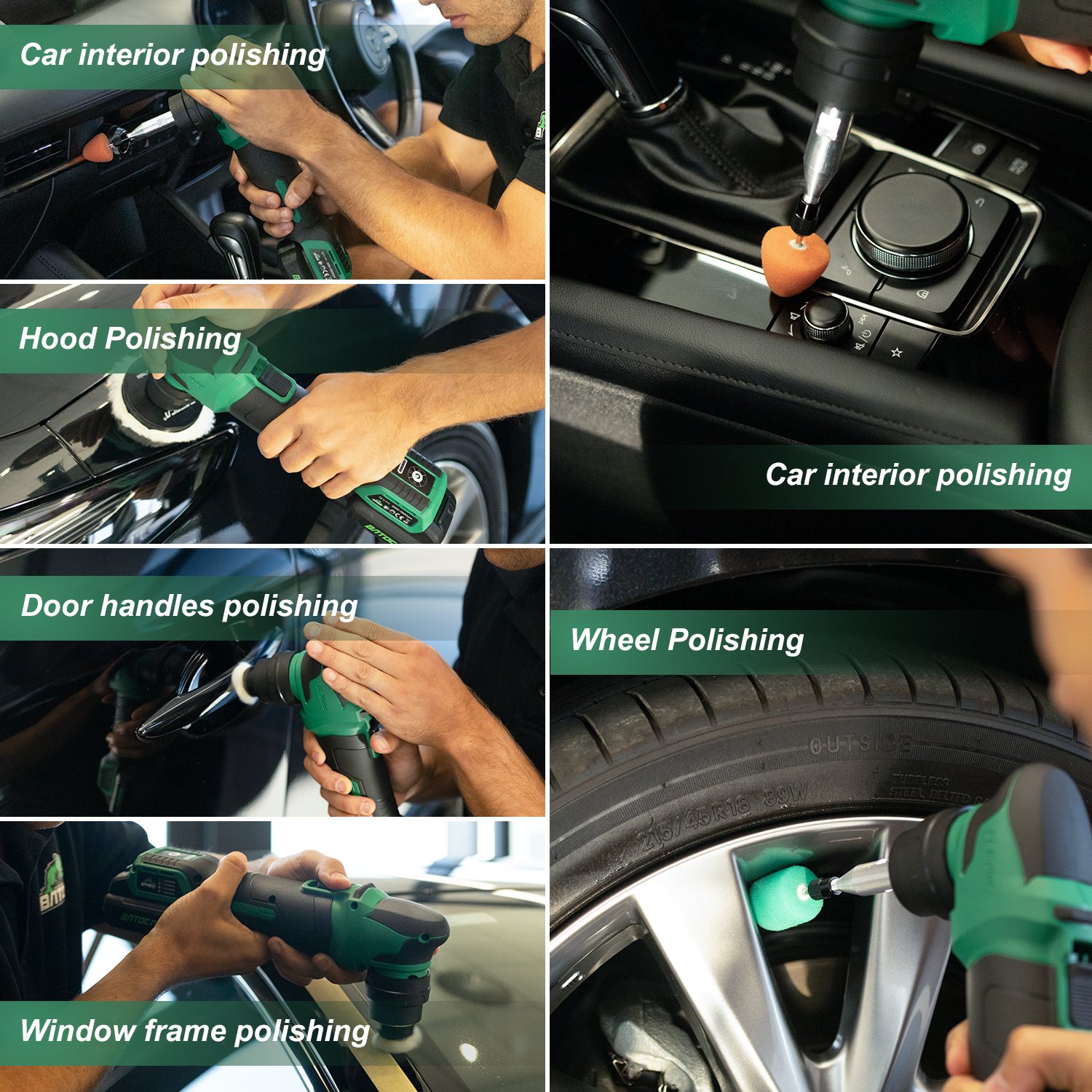 Mini Nano 3inch Cordless Polisher with 2.5Ah Battery