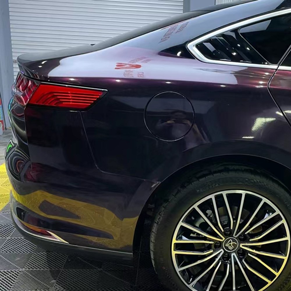 WRAPMASTER 1.52*17m PET Ghost Midnight Red Color Shift Wrap Car Vinyl Wrap Auto Body Sticker Wrapping Paper