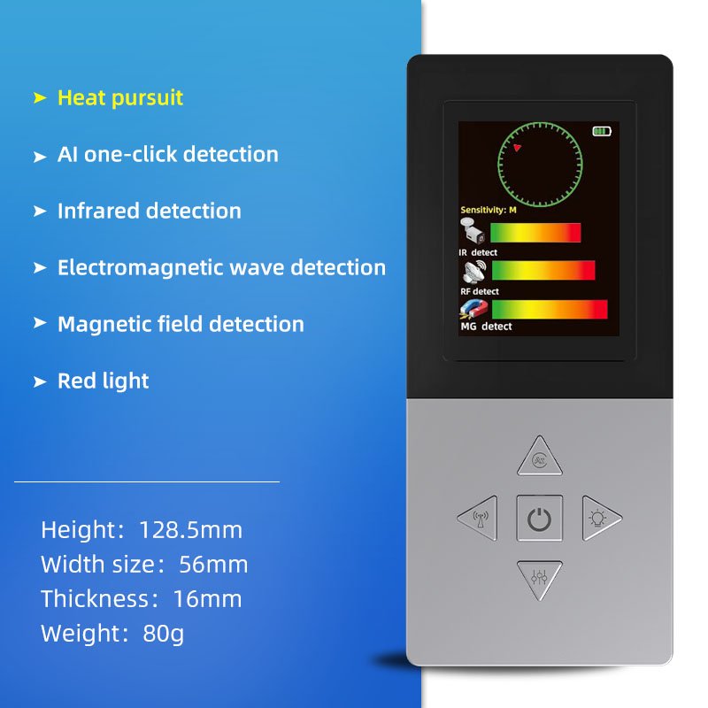 AI Auto Scanner Hidden Camera GPS Tracker Anti Spy Bug Detector Electronic Sweeper RF Signal Detector Wireless Signal Scanner