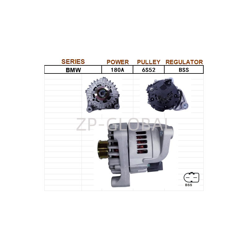 Factory Price Car 12v Alternator 12317838656 for BMW M3 4.0