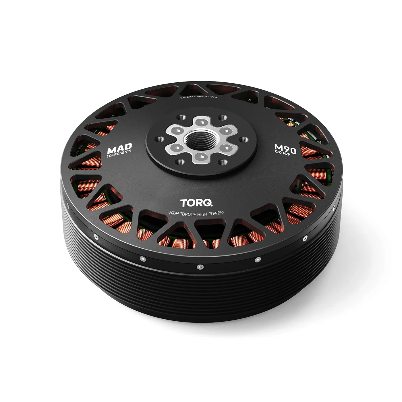 MAD M90C60 PRO EEE 45KW Output Brushless Motor for the Electric Manned Drone E-VTOL and Paratrike