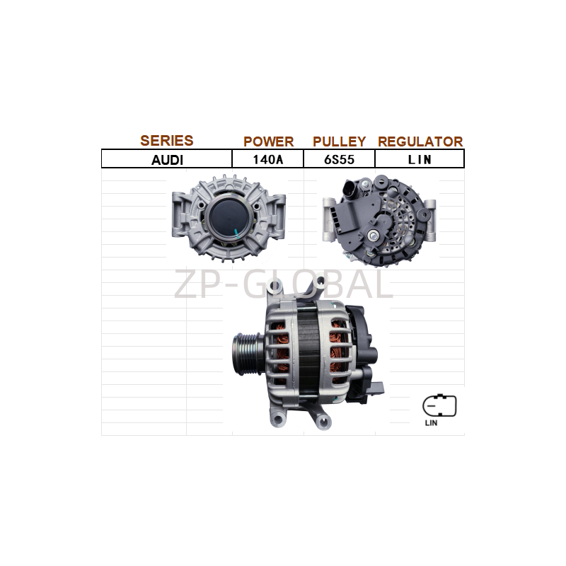 Kit Auto Alternator Starter 06J903023G for Audi/Xinpa (EA888 Engine) Q3/A3 1.8T
