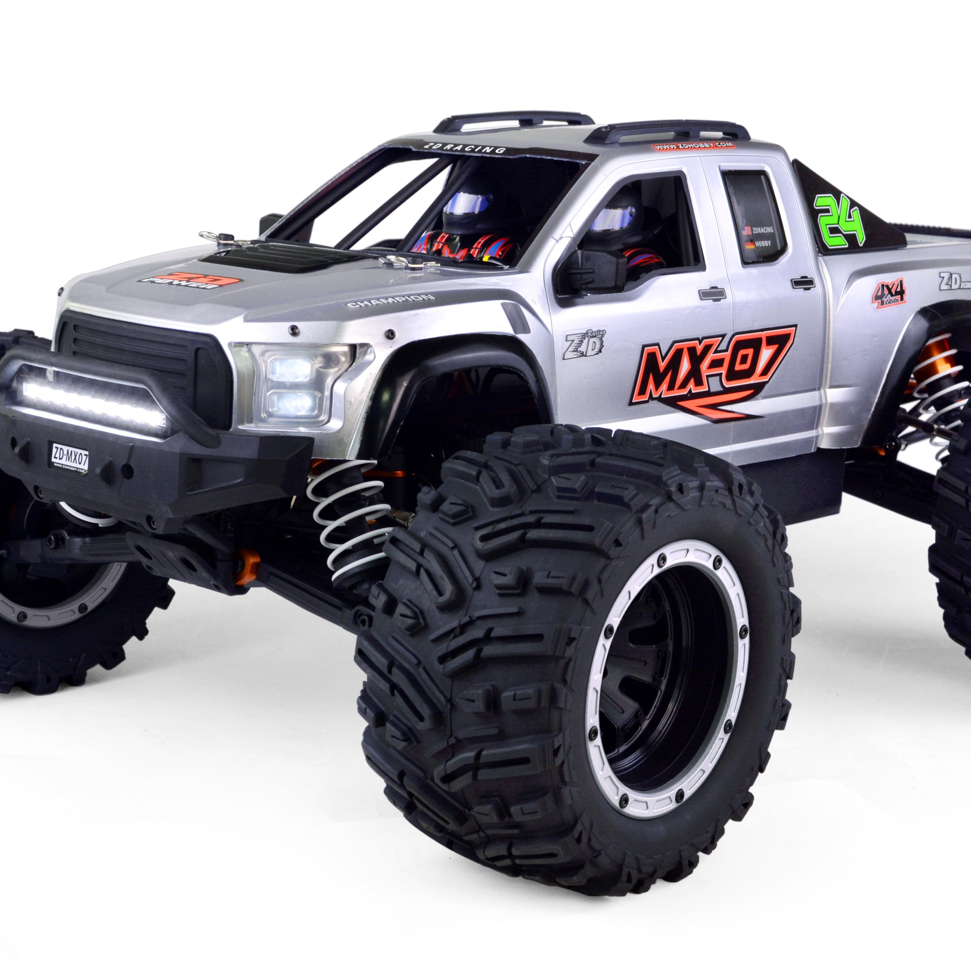 ZD Racing MX-07 Rockrt-RC 1/7 Scale Brushless Electric Off-road Monster Truck 90KM/h Racing 4WD Remote Control Car with High Spe