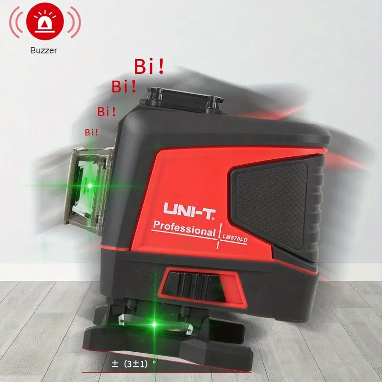 UNI-T LM575LD 3D Flooring Laser Levels Green Laser Beam 12 Lines Leveler with Remote Control