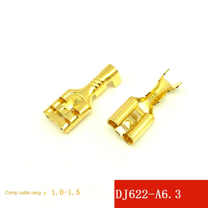 Gold Car Terminal Connector,auto Battery Terminal,electrical Crimp Connector DJ622-A6.3