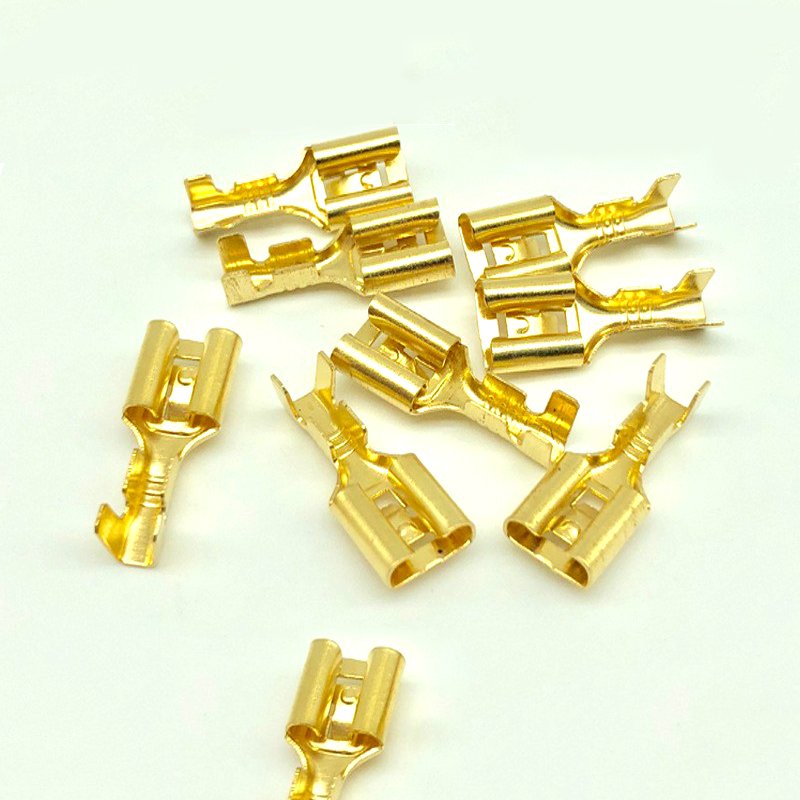 Gold Car Terminal Connector,auto Battery Terminal,electrical Crimp Connector DJ622-A6.3
