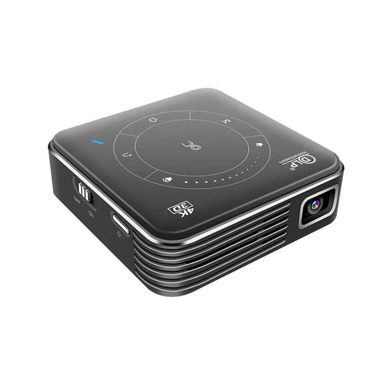 Popular New 4K Wi-Fi Smart Mini Projector LED Home Theater Karaoke Speaker Android 9 Portable Outdoors Use Optional Battery