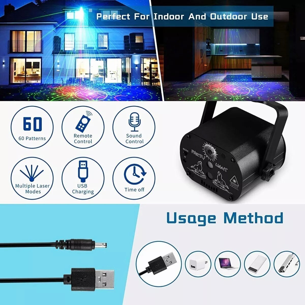 YSH Factory Outlet Sharpy Light for Night Club Battery Mini Dj Party Laser Stage Light Disco KTV Wedding Rgb Led Event Lighting
