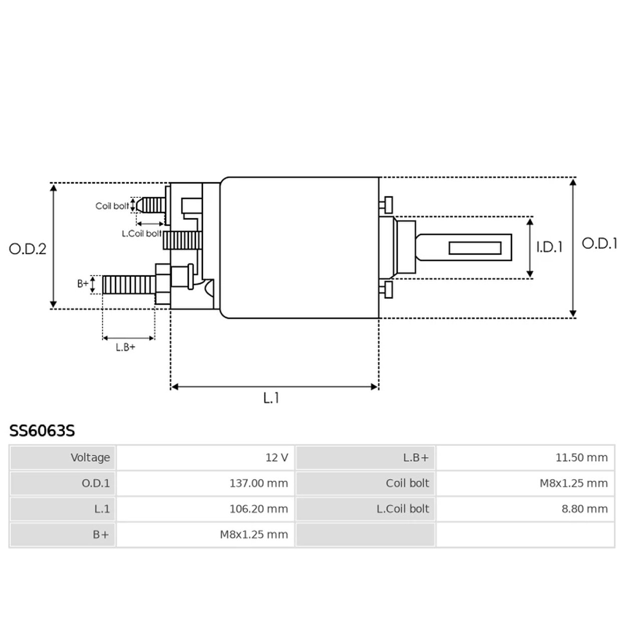 12V Auto Starter Motor Parts Repair Kit ND2.2KW Solenoid Replacement Solenoid Other Engine Parts