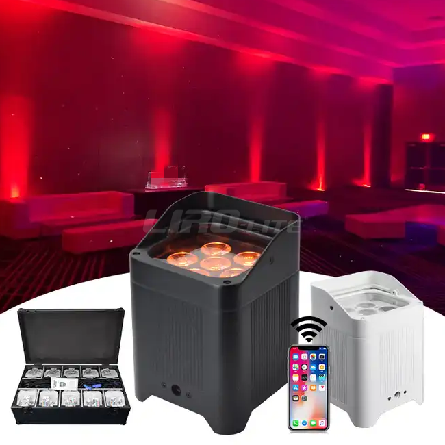 6*18/4*18W Wireless Uplights Rgbwa Uv 6In1 Battery Wireless Uplight Battery Powered Led Par