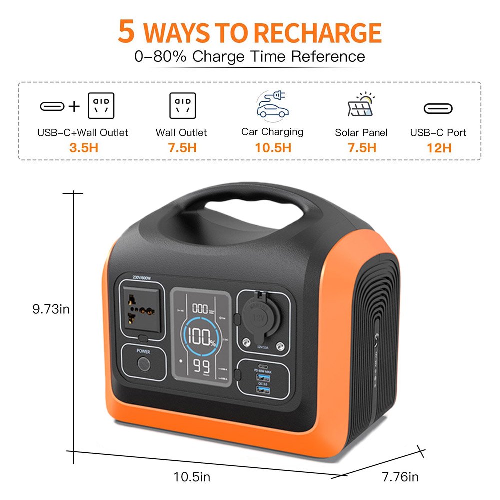 SOUOP 500watt 600W Car/Solar Rechargeable Emergency Alternating Current Portable Power Station for Mobile Phone