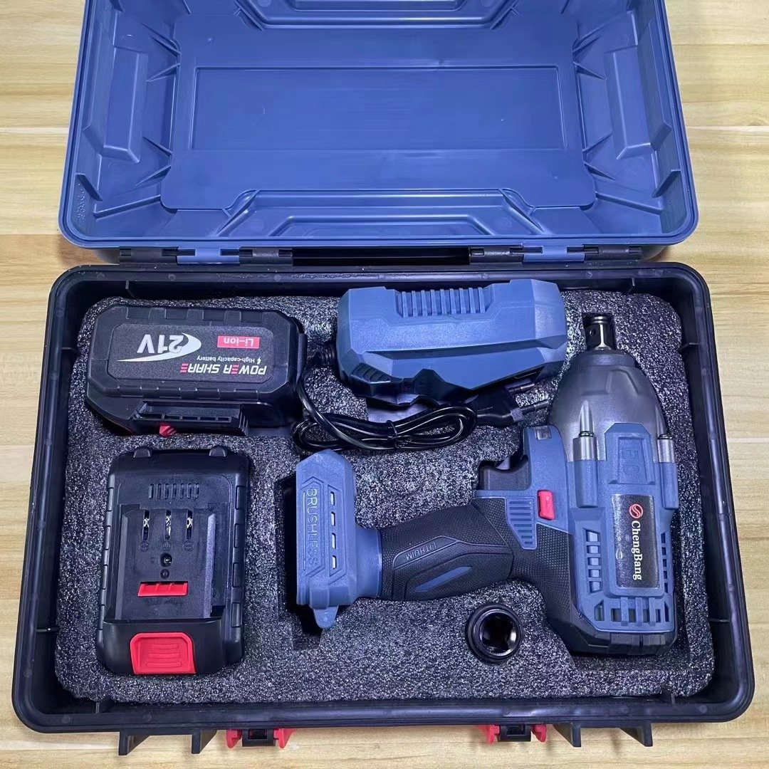 21V Electric Impact Wrench Heavy Duty High Torque Battery Operated Cordless Industrial Auto Repair Power Wrenches for DIY Use