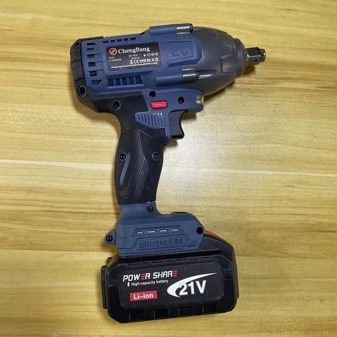 21V Electric Impact Wrench Heavy Duty High Torque Battery Operated Cordless Industrial Auto Repair Power Wrenches for DIY Use