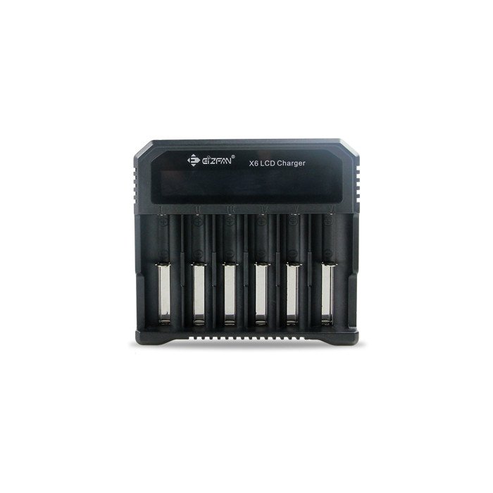 Power Bank Car Charging High Quality Efan X6 6 Slot Battery Charger 8A Adapter Charger for 3.7v 18500 18650 21700 Cell