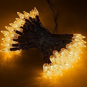 High Style IP44 Battery Powered 8 Function LED Fairy String Indoor Outdoor Strawberry Led Christmas C6 String Light