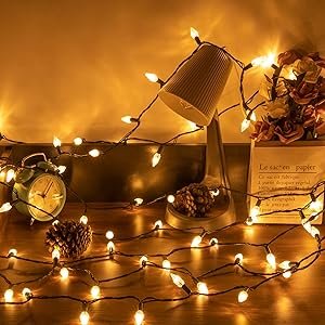 High Style IP44 Battery Powered 8 Function LED Fairy String Indoor Outdoor Strawberry Led Christmas C6 String Light