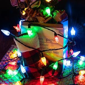 High Style IP44 Battery Powered 8 Function LED Fairy String Indoor Outdoor Strawberry Led Christmas C6 String Light