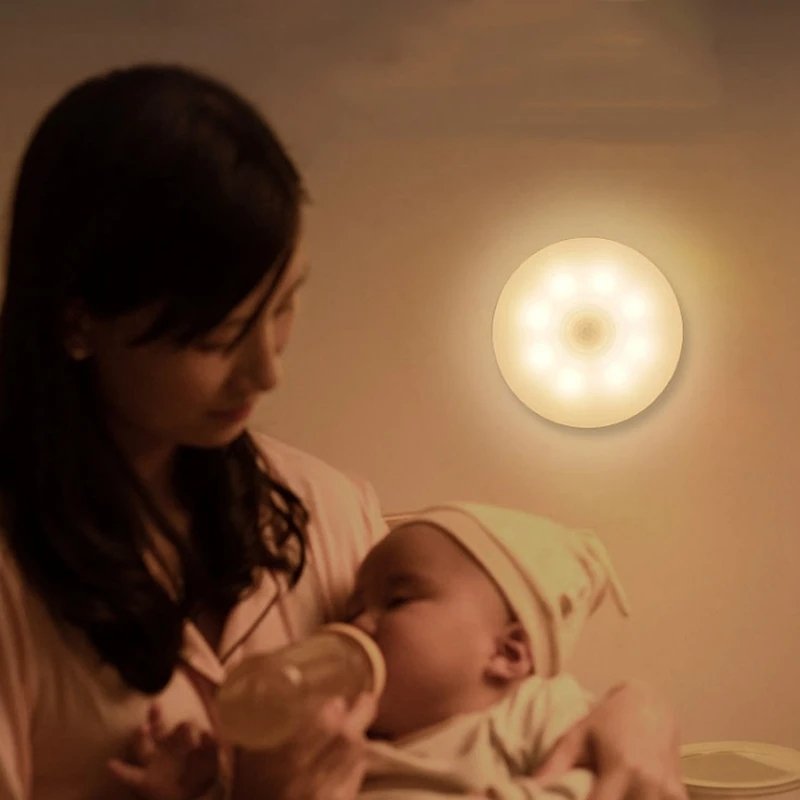 Motion Sensor Light USB 3AAA Battery Nightlights Wall Lamp for Cabinet Stairs Hallway Closet Wardrobe LED Night Lights