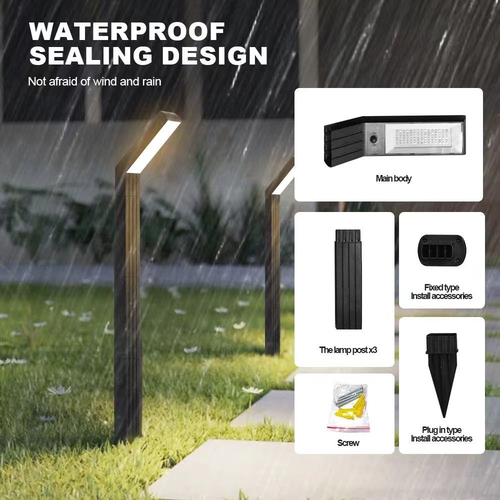 New Design Outdoor IP65 Waterproof Solar LED Garden Light 3500K 6000K Solar Lawn Light
