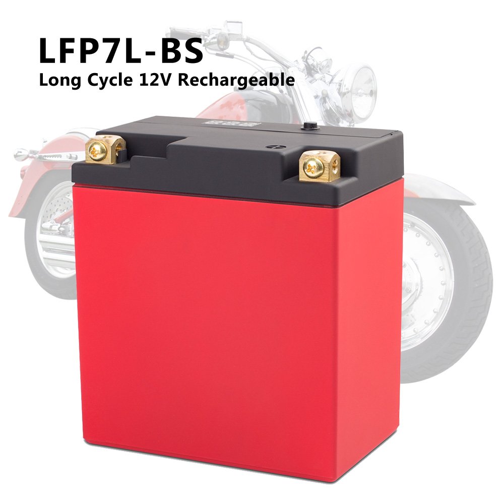 LFP7L-BS Long Cycle 12V Rechargeable Motorcycle Starting Harley, Yamaha Lithium Iron Battery Lifepo4 Battery