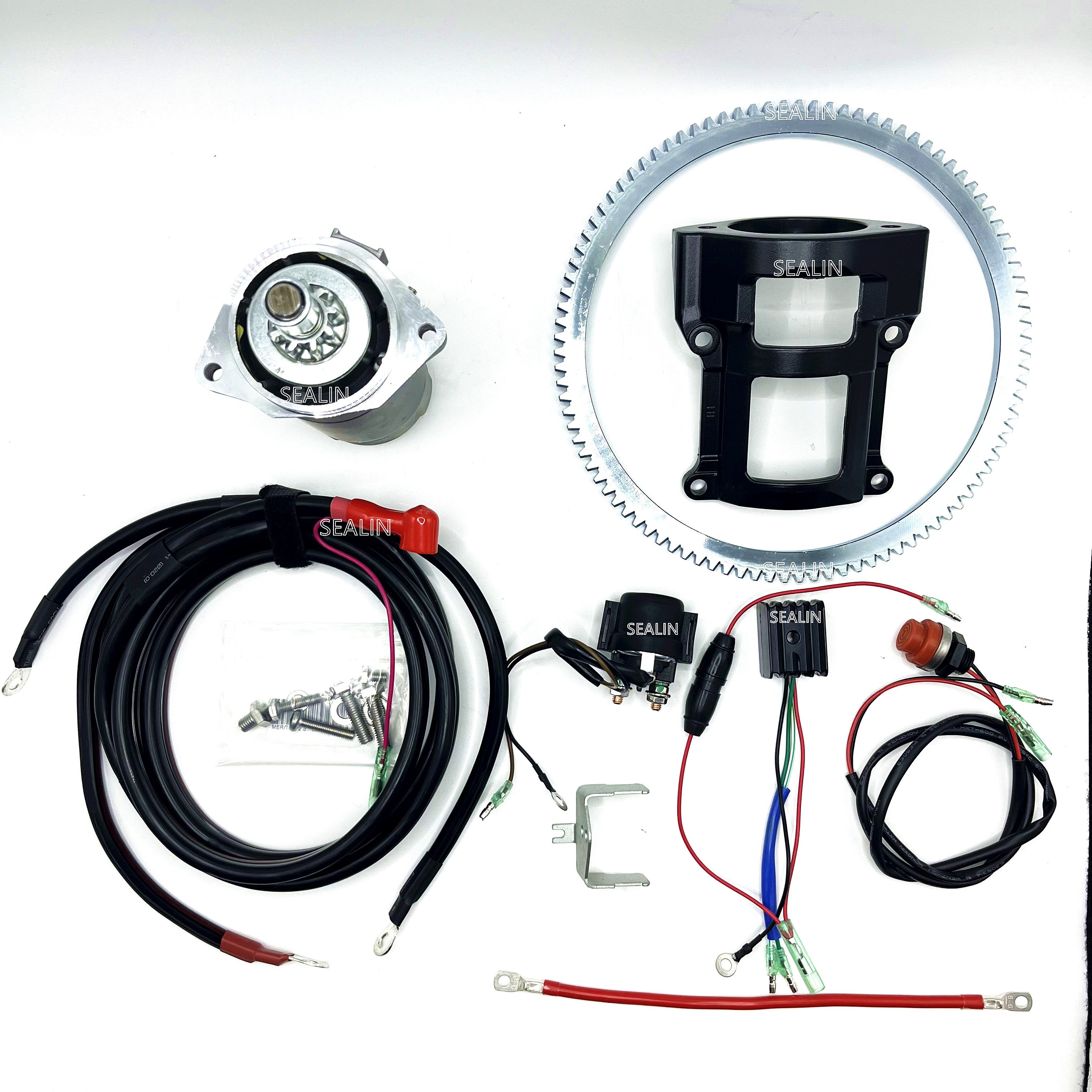 ELECTRIC START KIT for SUZUKI DT40 40HP 2 STROKE Outboard Engine Starter Motor Relay Cable Rectifier