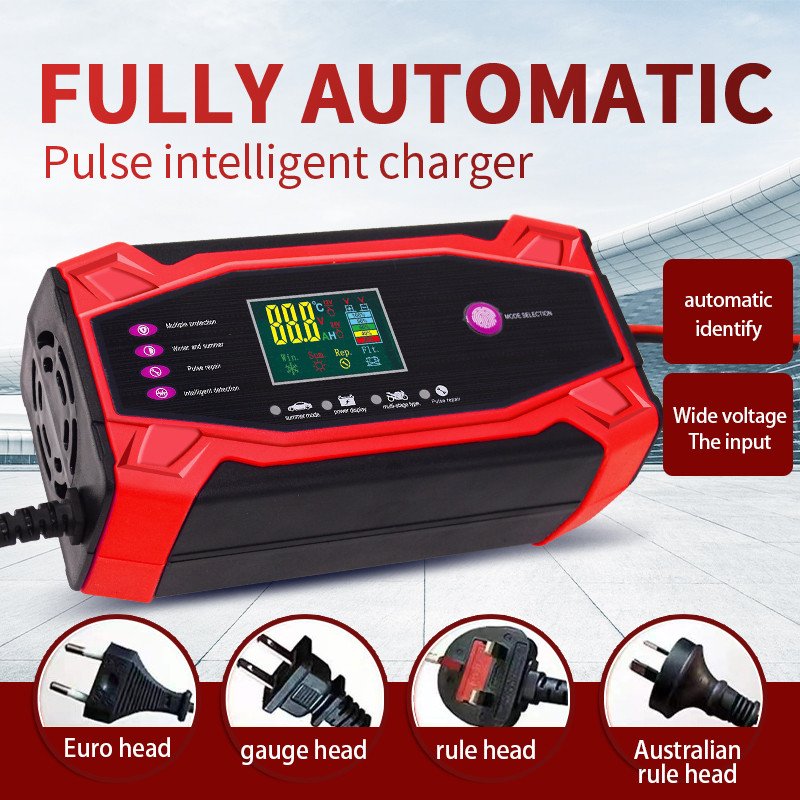 Wholesale AGM GEL SLA Battery Tester 12V 24V Smart Battery Charger for Motorcycle Battery
