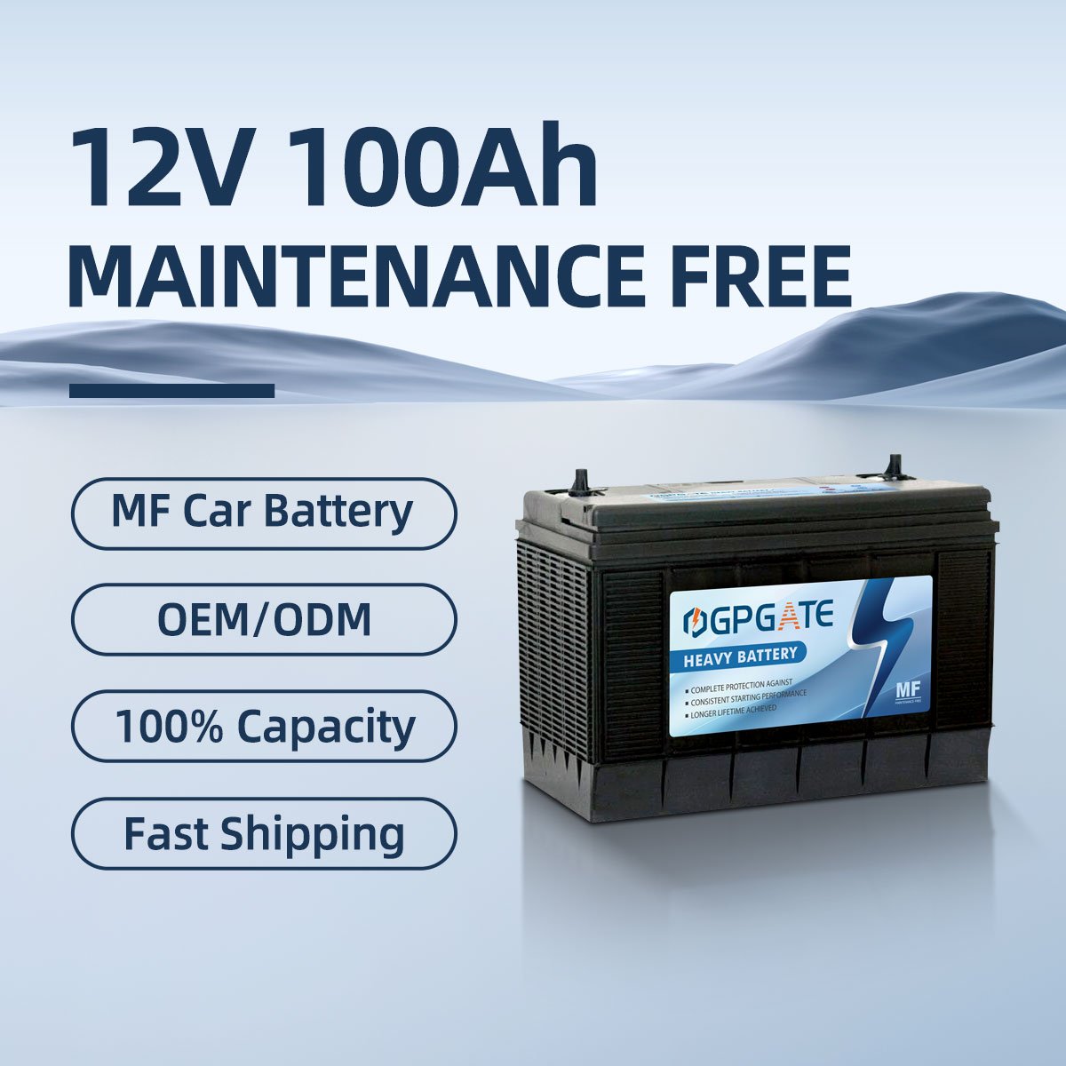 BCI 31-750 12V 100A Car Hstarting Battery Is Suitable for Excavators and Engineering Vehicles