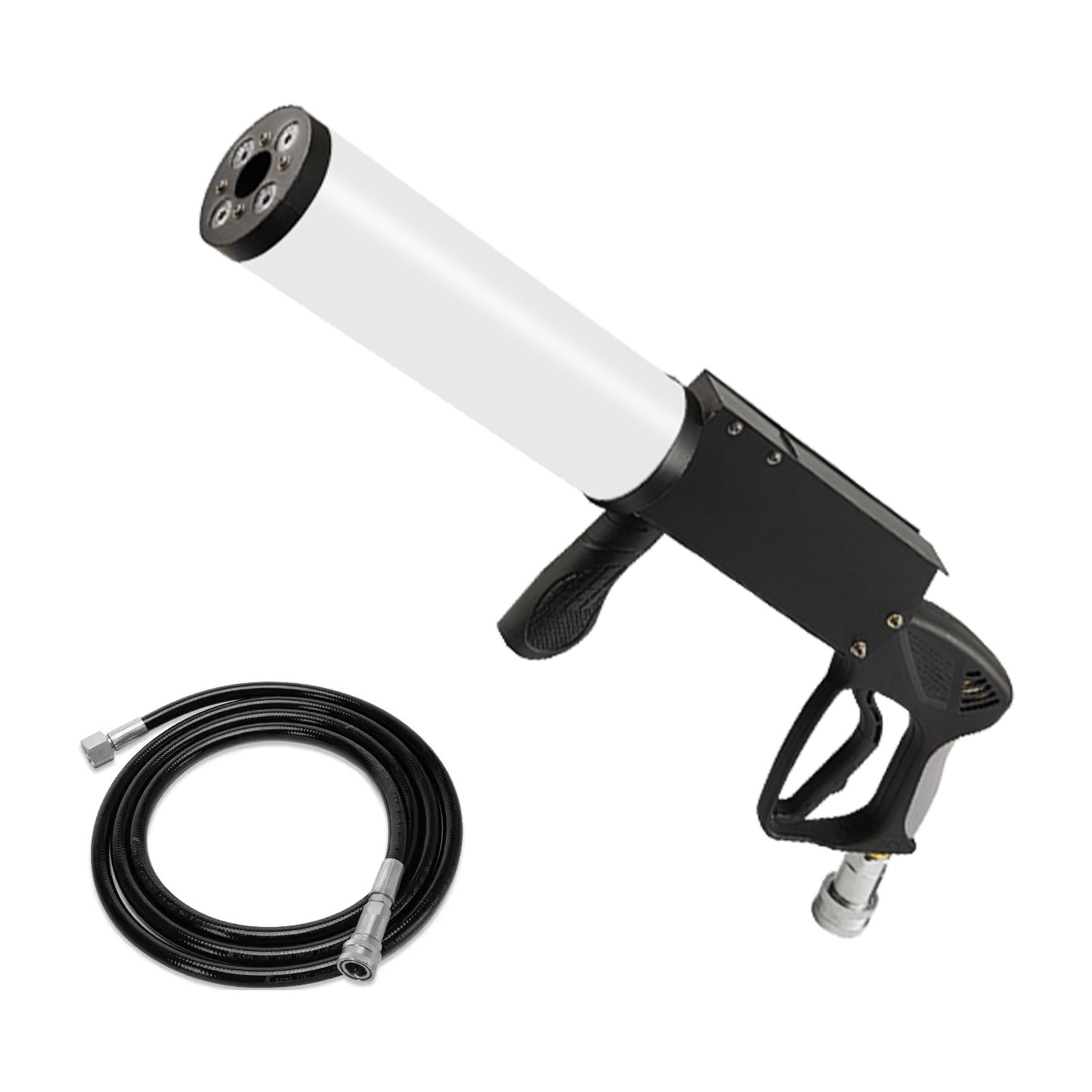Patton Manual Control LED CO2 Gun 7 Color Auto Change Stage Effect for Wedding Disco DJ Nightclubs Includes Fog Confetti Machine