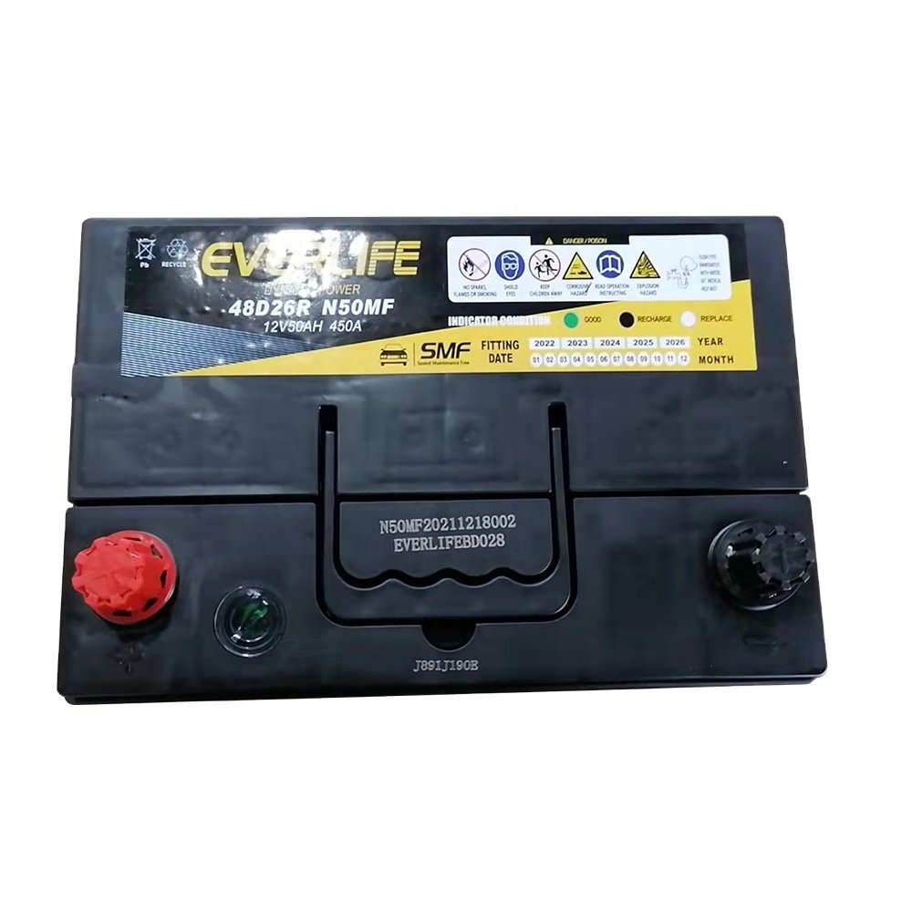 Car Battery 12v 50AH Japanese Car MF Battery N50 High Quality Auto Battery Custom