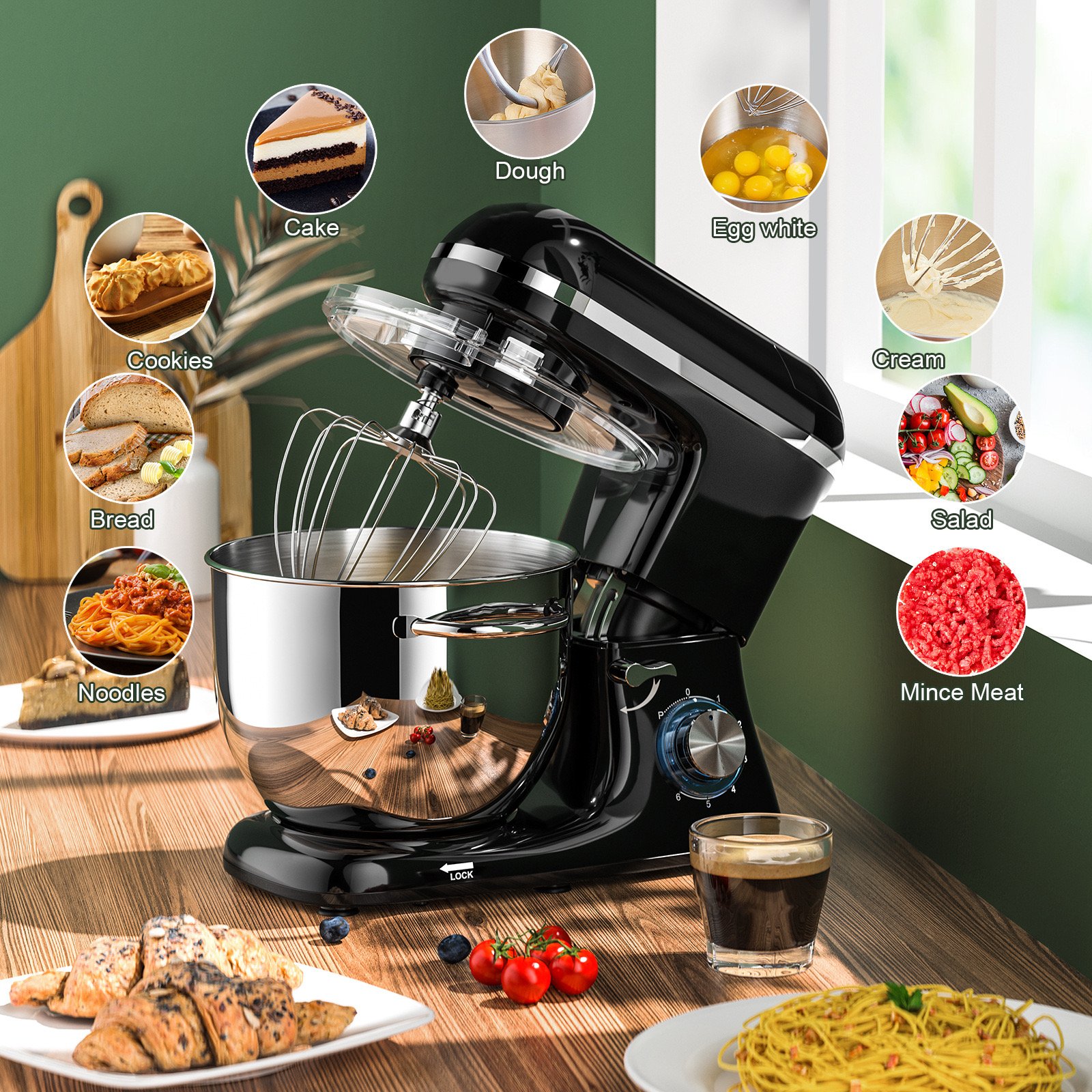 Batidor 220v 100w 7 Speed Home Kitchen Egg Beater/whisk Batter Flour Bread Dough Electric Hand Mixer