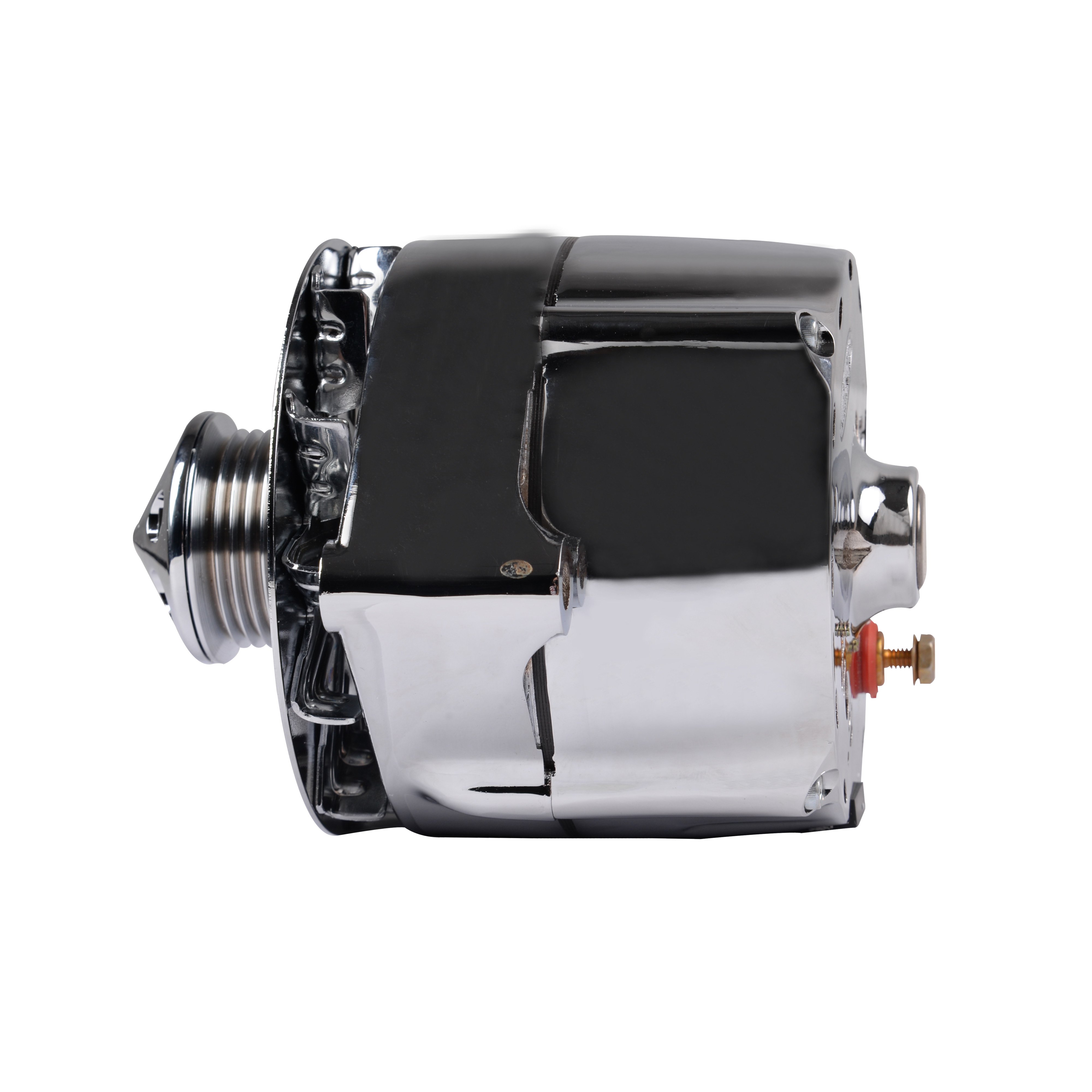 AOPEC Brand Racing Alternator 100106 GM 1 Wire GM 140 Amp Chrome V-belt 1-wire 12si case