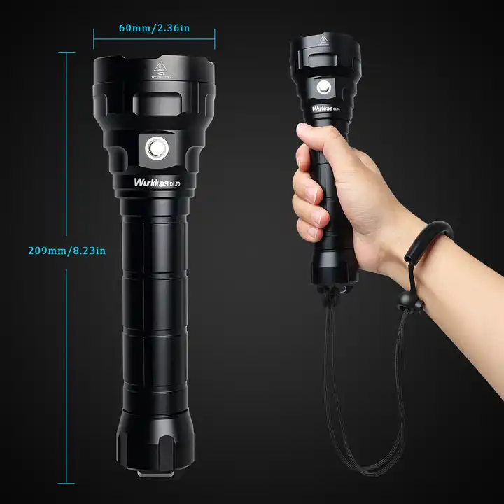 Wurkkos DL70 Super Bright 13000 LM Diving Flashlight IPX-8 Waterproof High Reliability Torch LED Professional Aluminum