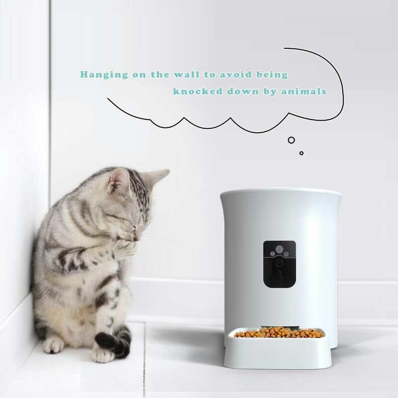 Smart Automatic Pet Feeder Remote Control Electronic Cat Dog Food Dispenser Injection Molded Intelligent Electronic Auto Feeder