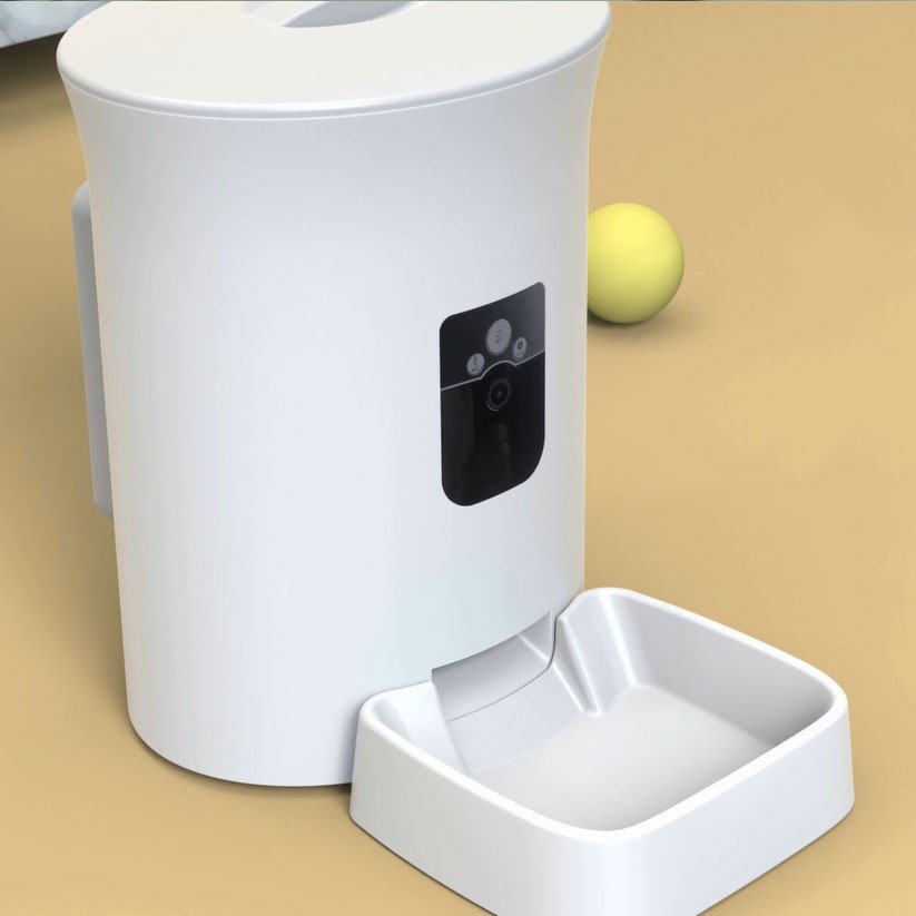 Smart Automatic Pet Feeder Remote Control Electronic Cat Dog Food Dispenser Injection Molded Intelligent Electronic Auto Feeder