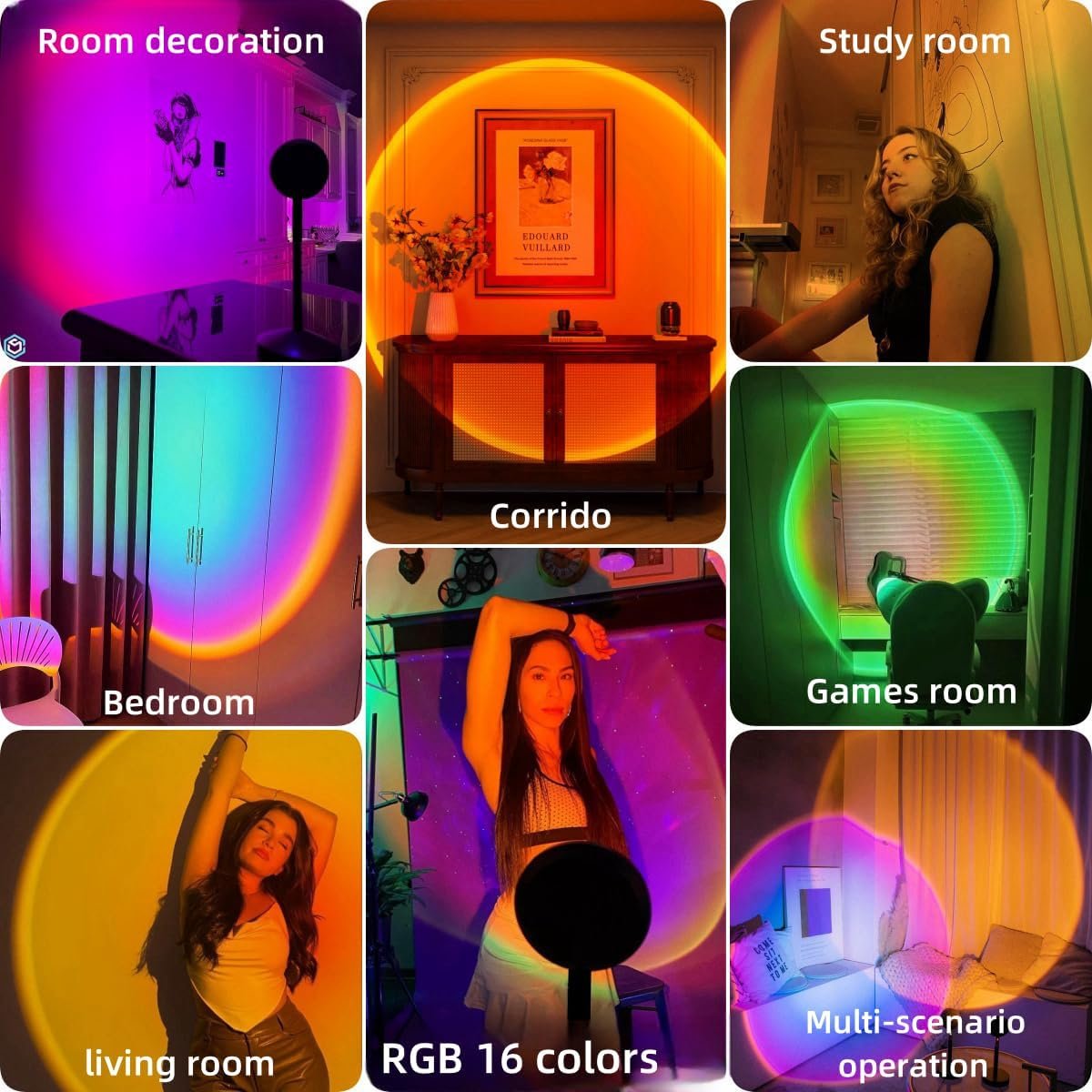 Hot Selling Indoor Decoration Best Gift Kids Sunset Projection Star Lamp Projector LED Night Light