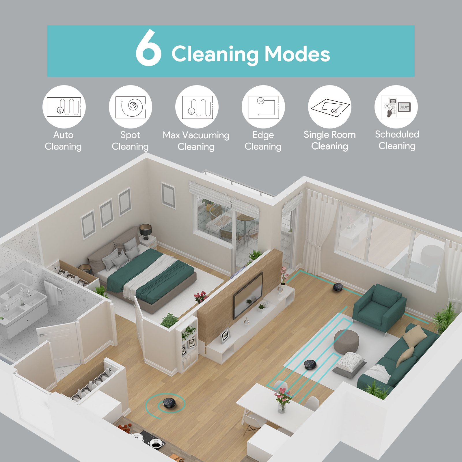 Deenkee DK600 Max Smart Mopping Self Chargeable Auto Charge Heavy Duty New Release Commercial Robot Vacuum Cleaner in Your Phone