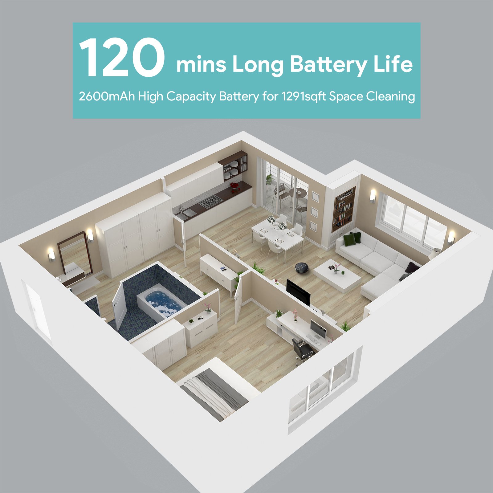 Deenkee DK600 Max Smart Mopping Self Chargeable Auto Charge Heavy Duty New Release Commercial Robot Vacuum Cleaner in Your Phone