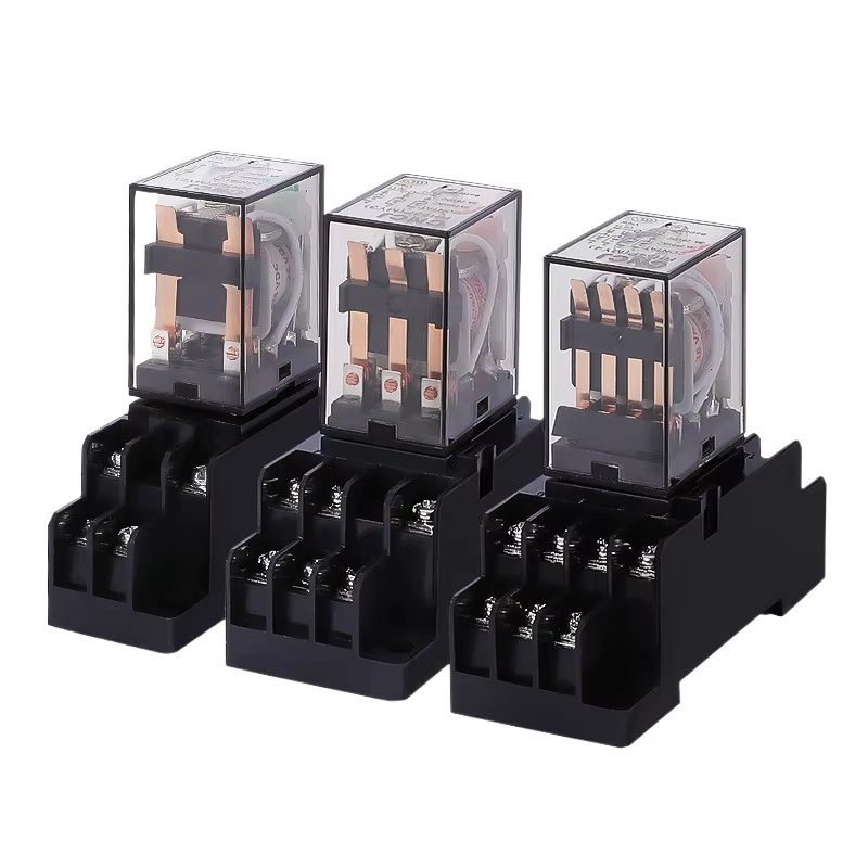 QIANJI HH52P 5A 12V Universal Starter Relay Miniature High Power Auto Relays with Sealed Protection Voltage Relay