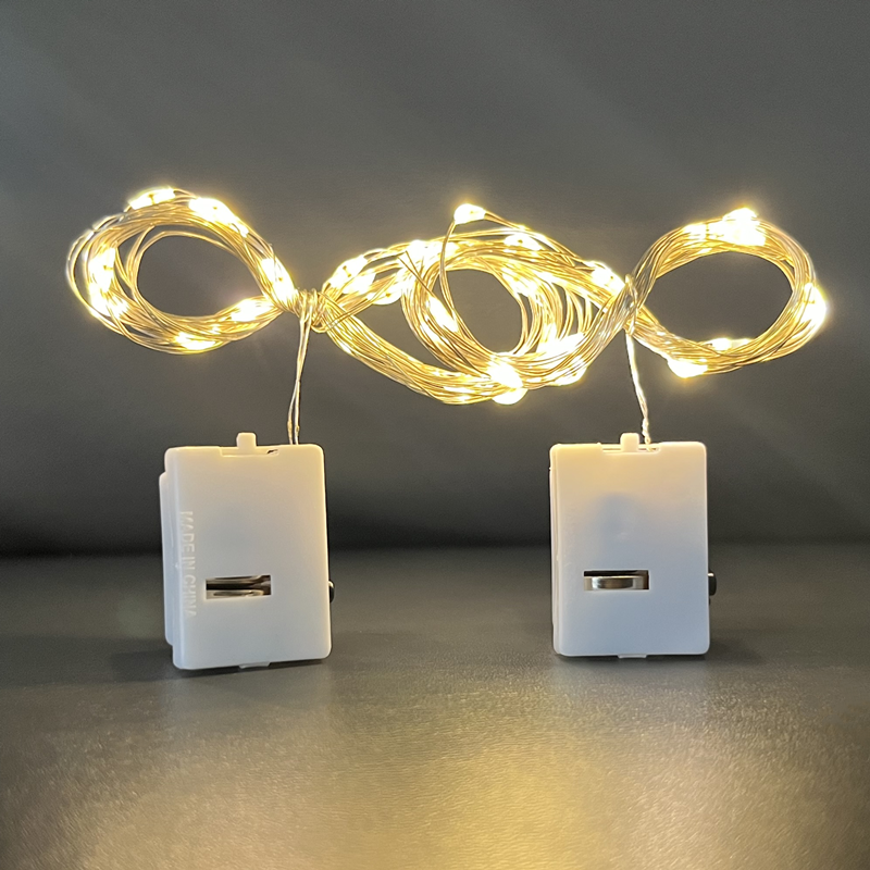 1M 2M 3M 20 LED High Quality CR2032 Button Battery Operated Mini Copper Wire LED Fairy Starry String Lights for Wedding Party