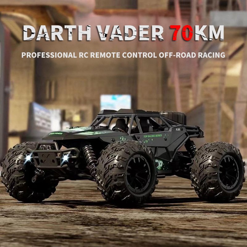 High-Speed 2.4GHz Remote Control 4WD RC Car 35KM/H Off-Road Racing Vehicle with LED Light Metal Brush 4x4 Trucks Hobby Toys