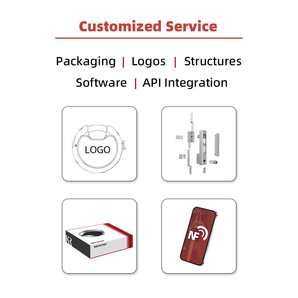 KERONG NFC Lock System Wireless NFC Cabinet Cam Lock for Auto Wash Facility Warehouse