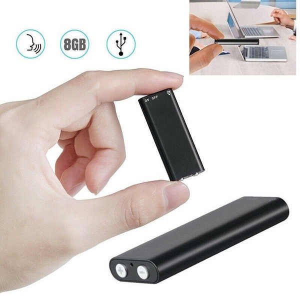 8GB Mini Digital Audio Recorder Pen Voice Activated with WAV Format Recording High Capacity Miniature Audio Recording Device